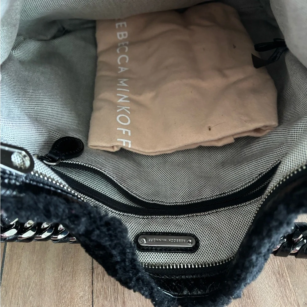 Rebecca Minkoff Black Shearling Shoulder or Crossbody bag - Picture 6 of 8